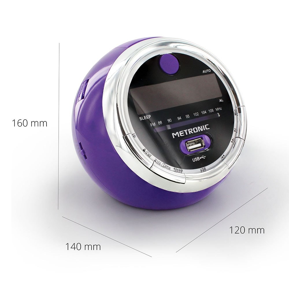 Lecteur CD METRONIC Lecteur CD Pop Purple MP3 avec port USB