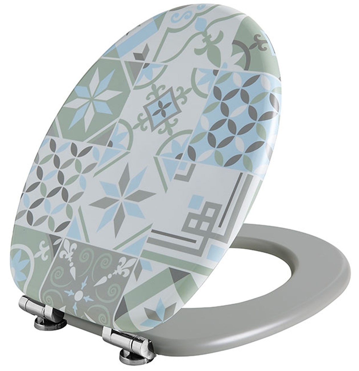 Abattant wc trendy line soft close en bois compress motif