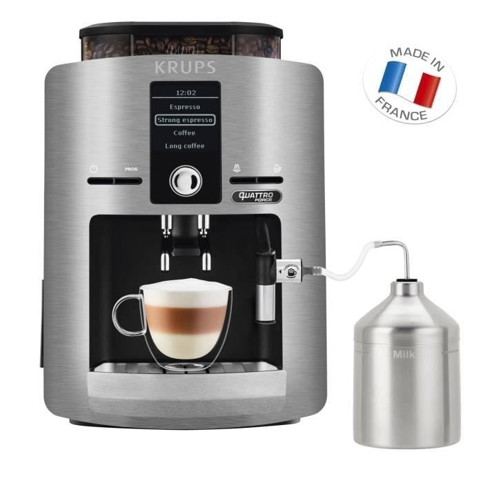 Krups espresseria silver machine a café broyeur grain ecran lcd quattro  force cafetiere expresso cappuccinos yy3069fd KRUPS