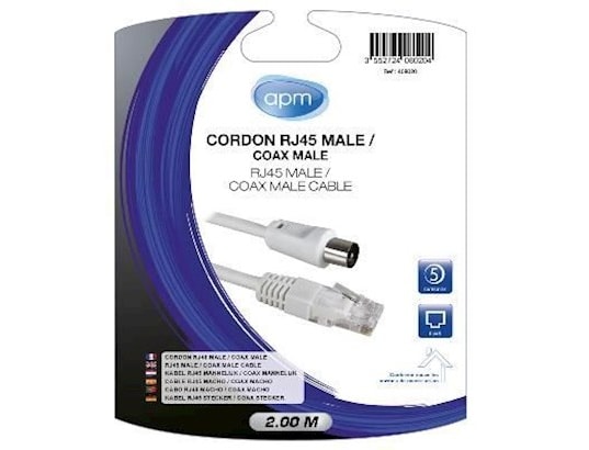 Câble Coaxial 40 Cm – Prises PL Mâles – Occasion – Bon état – Blindé