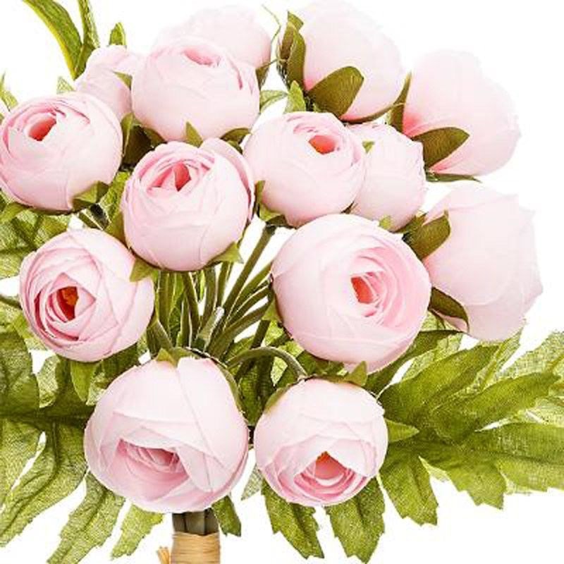 Bouquet de fleurs 18 mini camelia 30cm rose ATMOSPHERA MA-23CA357BOUQ ...