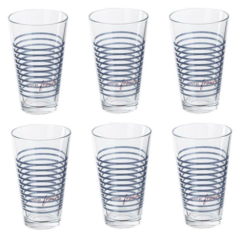 Lot De 5 Gobelets à Eau Pottery Barn Claro - Verre Transparent - 18 Oz - Occasion