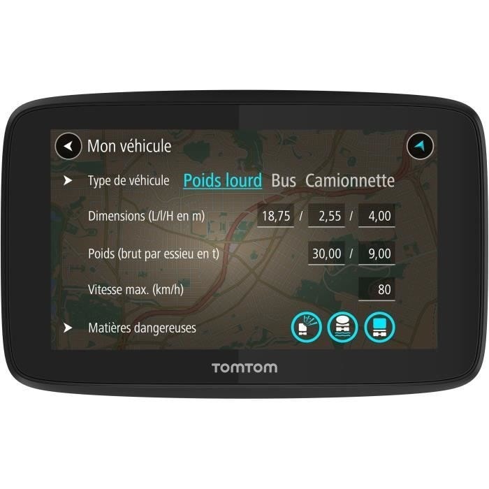 GPS POIDS LOURD CAMION 7 POUCES HD EUROPE 2023 INFO TRAFIC GRATUIT A VIE