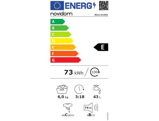 NOVIDOM - NVLL61000DS2 - Lave linge frontal 6kg, 1000trs/min