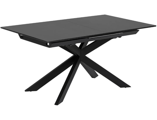 Housse de table extensible pas cher noire 180 cm