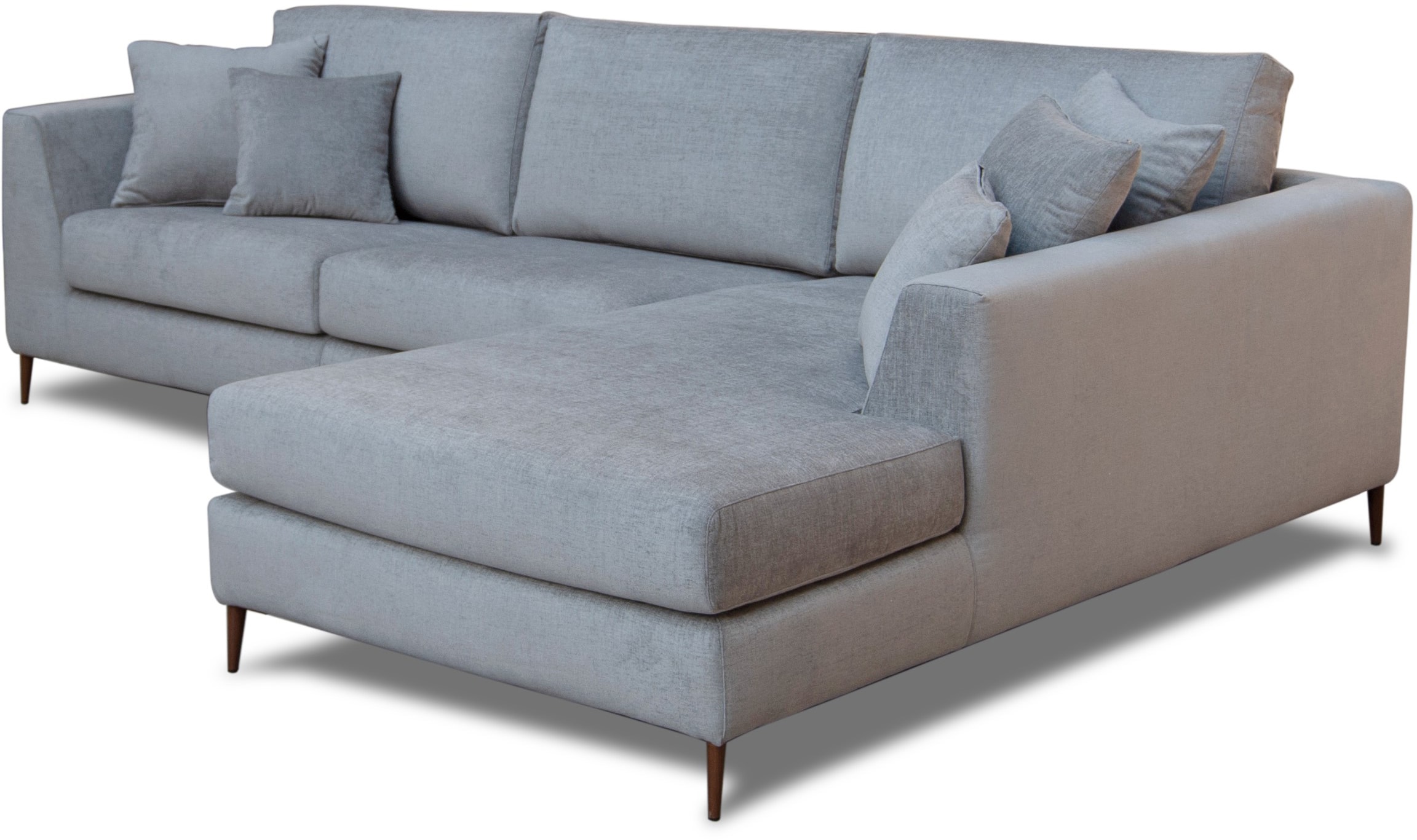 Canapé d'angle droit relax électrique avec assise coulissante en tissu  anthracite MONISO