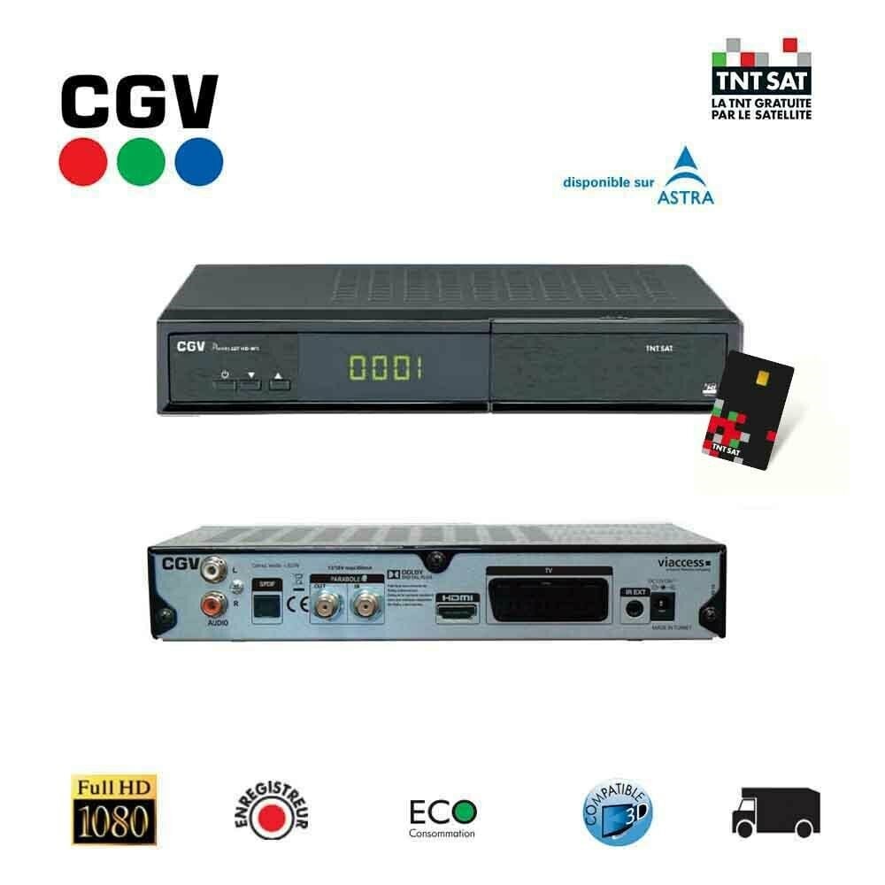 Cgv décodeur satellite premio sat hd-w5   carte tntsat CGV moins cher