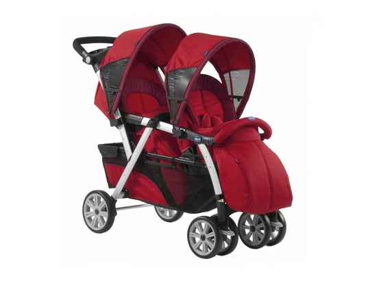 chicco poussette double together red