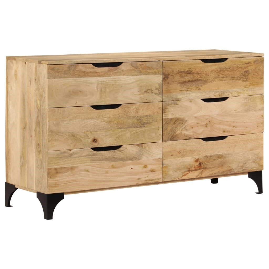 vidaXL Buffet Commode Armoire Bahut Meuble de Rangement Bois Manguier Massif