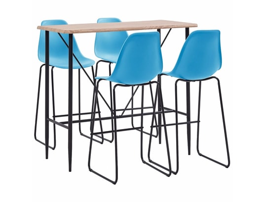 VIDAXL Vidaxl ensemble de bar 5 pcs plastique bleu 279900 VIDAXL Vidaxl ensemble de bar 5 pcs plastique bleu 279900