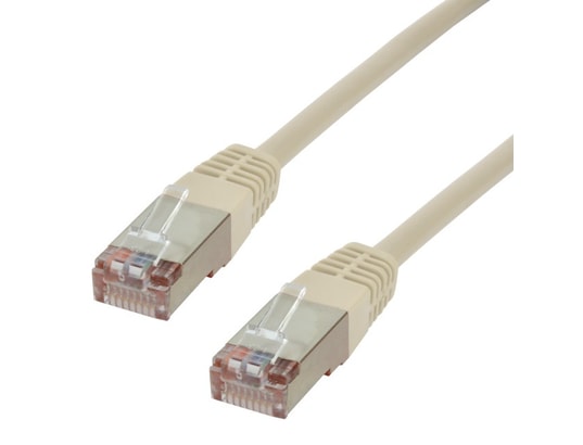 Câble Ethernet cat 5e Avec connecteur gaine PVC Gris / , U/UTP, 2m