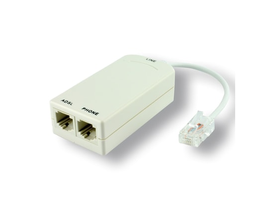 Filtre ADSL RJ45 mâle vers 2 x RJ45 (ligne DSL + tél. Analogique) MCL