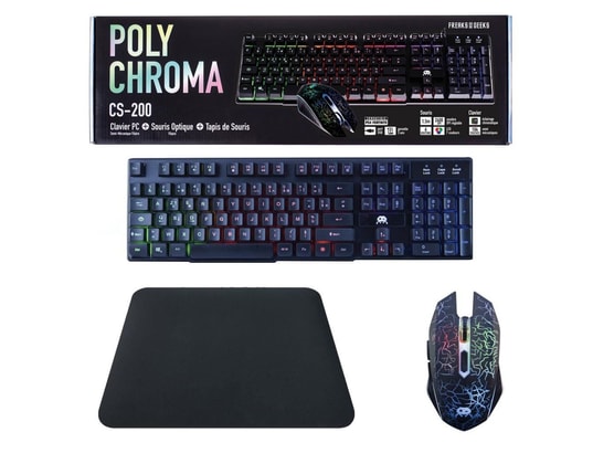 Pack clavier, souris et tapis polychroma avec convertisseur pour ps4 / xbox  one / switch FREAKS AND GEEKS