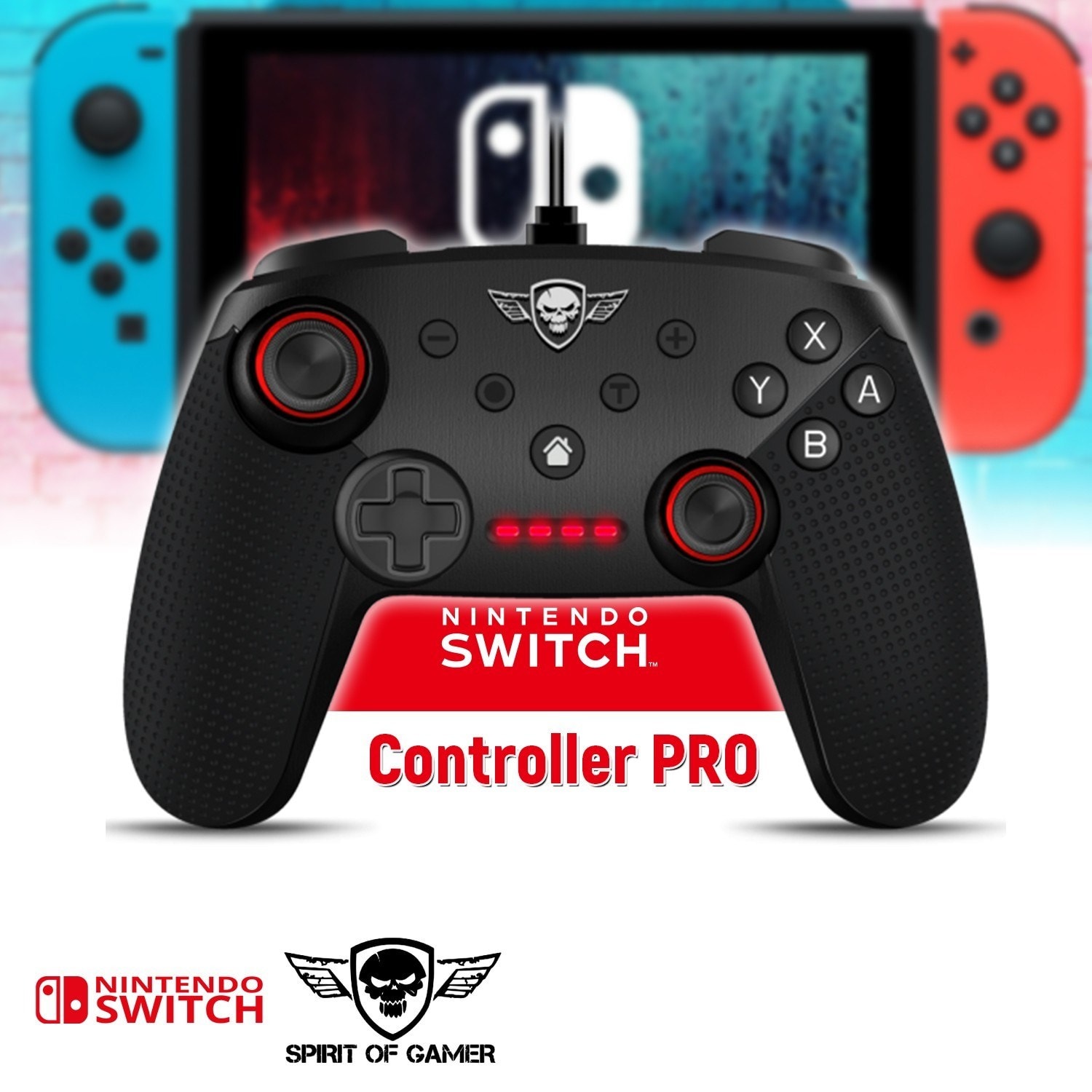 Manette pro gaming pour nintendo switch - filaire - vibration - gamepad  SPIRIT OF GAMER Pas Cher 