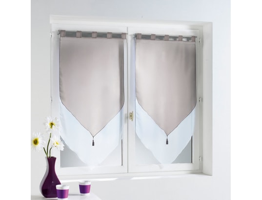 Paire De Voilages Beige 60x120 Cm Douceur D'intérieur - Occasion Avec Petits Défauts