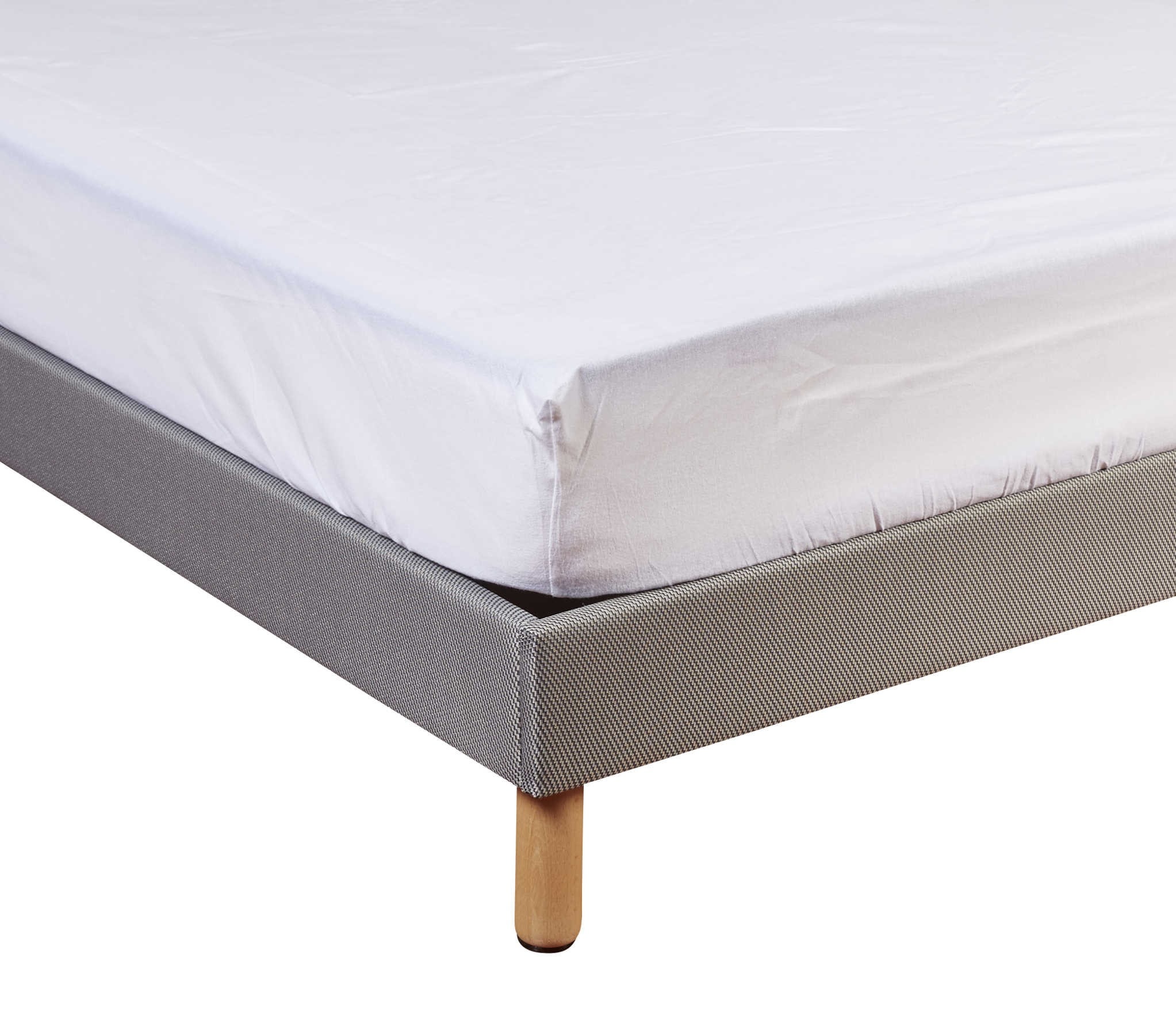 Protège matelas molleton en coton 200 gr/m² confort - blanc