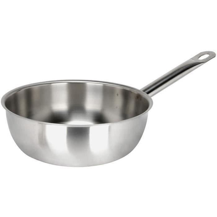 Kamberg - Set de poêles Lot Batterie de cuisine inox 4 pièces - Acier inoxydable - Revêtement