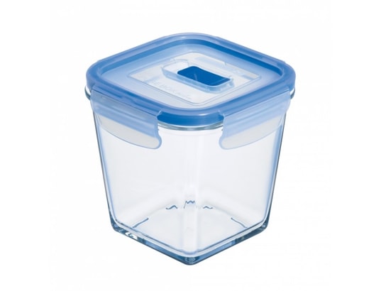 LUMINARC Lot de 3 boîtes en verre avec couvercle bleu foncé pas cher 