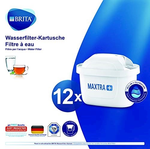 Brita, cartouche filtrante pour carafe, maxtra+ haute performance (nouvelle  formule) - paquet 12 BRITA