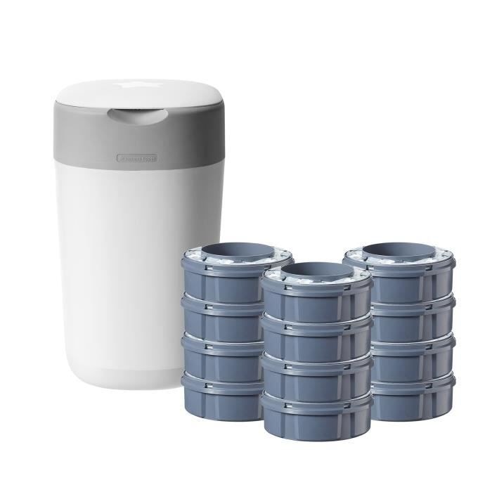Tommee tippee starter pack poubelle a couche + 12 recharges twist