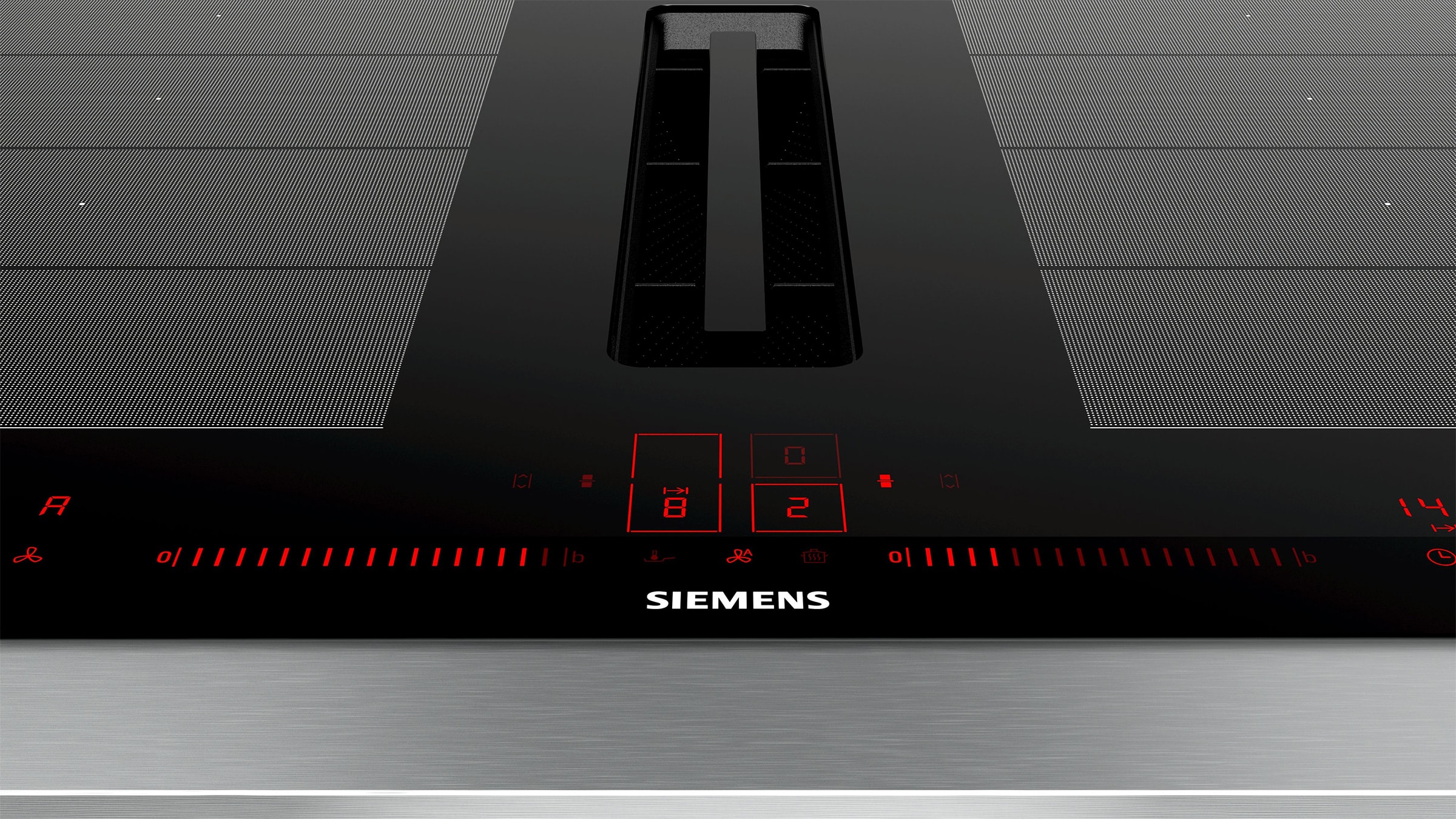 Siemens EX875LX34E, la table inductionAir avec hotte centrale