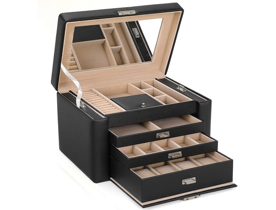 Coffret à Bijoux Marron – Boîte De Rangement – Style Sobre, Occasion