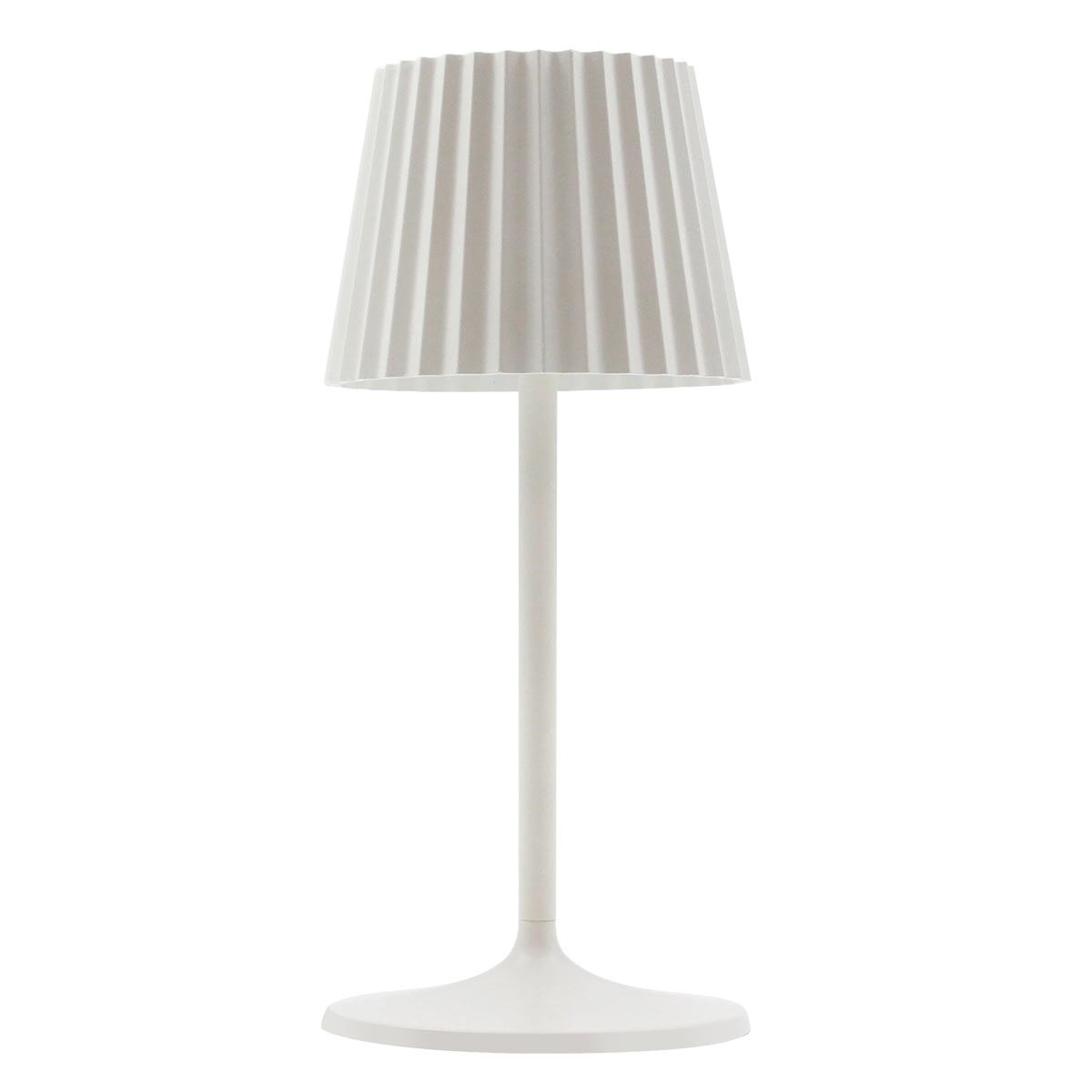 Lampe de table sans fil LED LILY W26 Blanc Polyéthylène H26CM