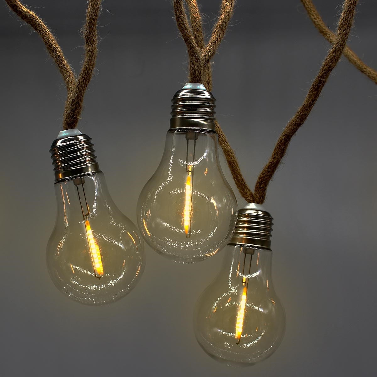 Guirlande lumineuse extérieur en corde 10 ampoules filament