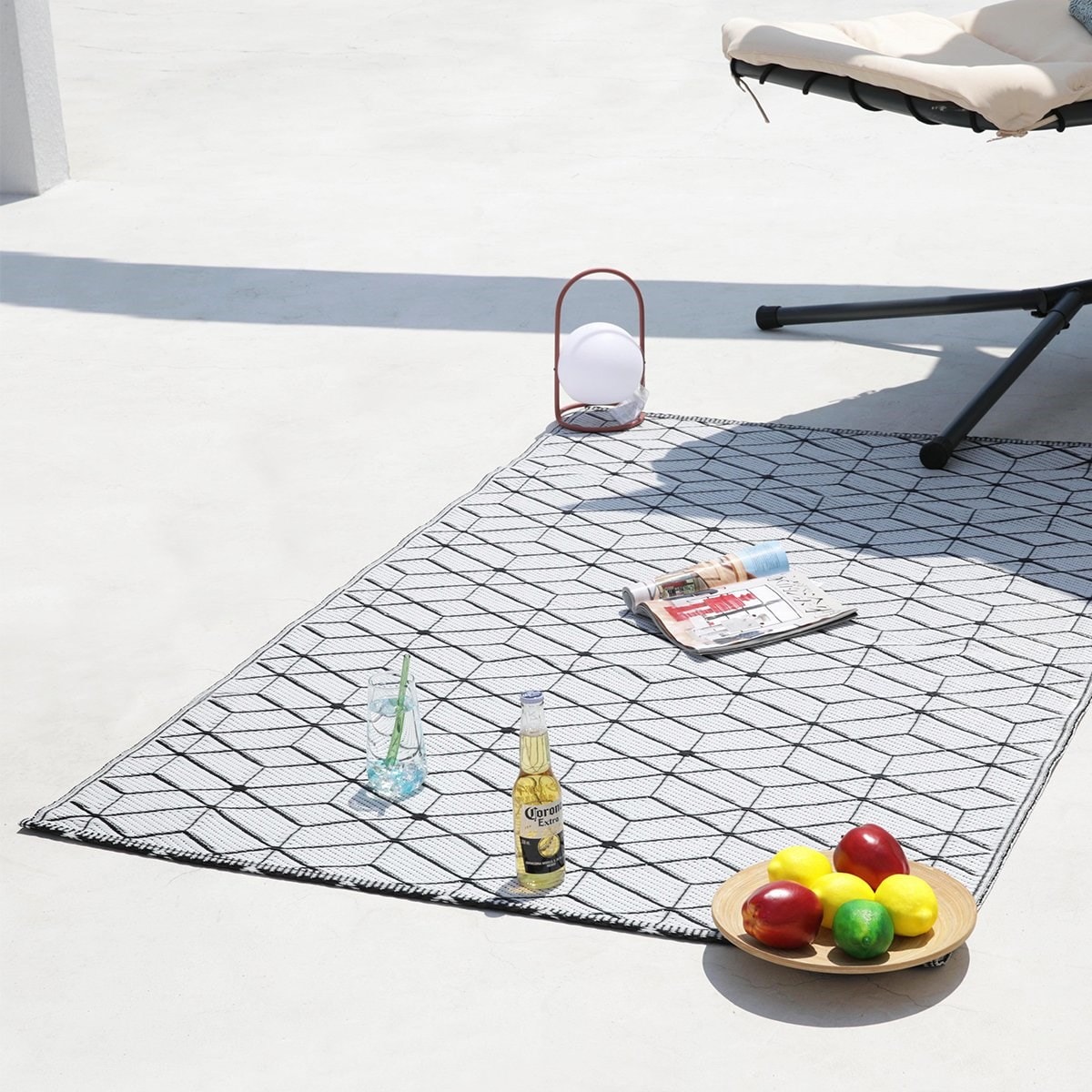 Tapis D'extérieur 120 X 180 Cm Imperméable Léger En Plastique Paille Tapis Réversible