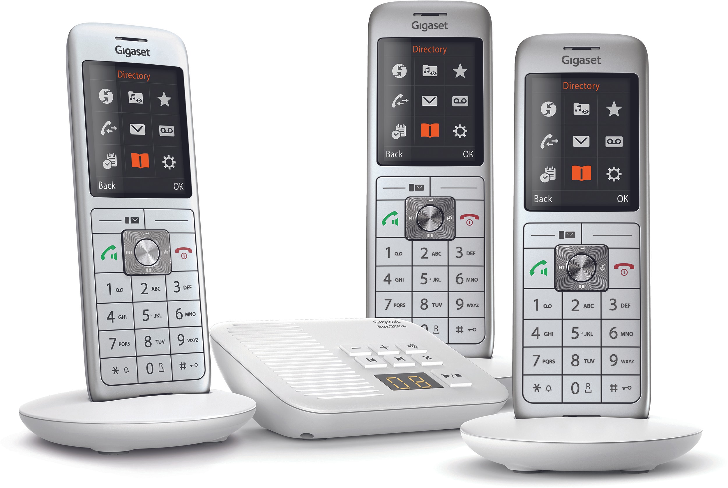 Téléphone Sans Fil Siemens Gigaset SL555 - Argenté - Avec Notice - Occasion