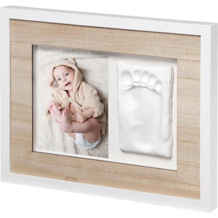 Tiny Style Cadre Personnalisable Empreinte Bebe Bois Et Blanc Baby Art Pas Cher Ubaldi Com