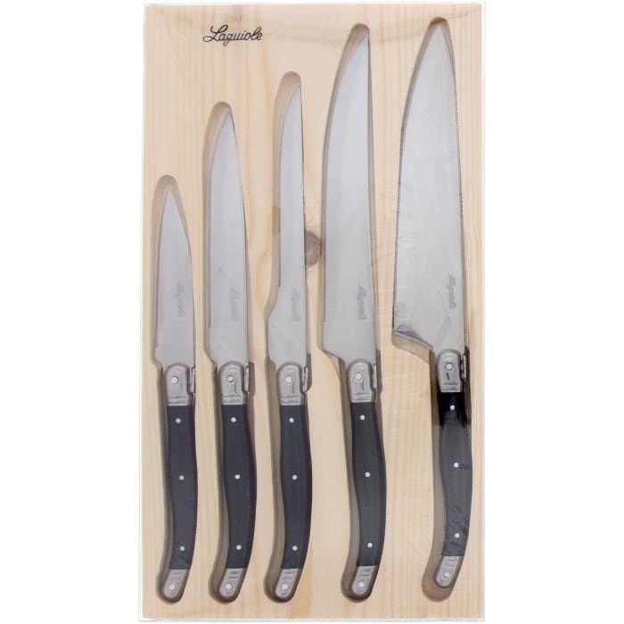 Assortiment Pradel Excellence - 3 Couteaux Professionnels En Bois - Haute Qualité - Neuf Sous Emballage - Hauteur 9 Cm