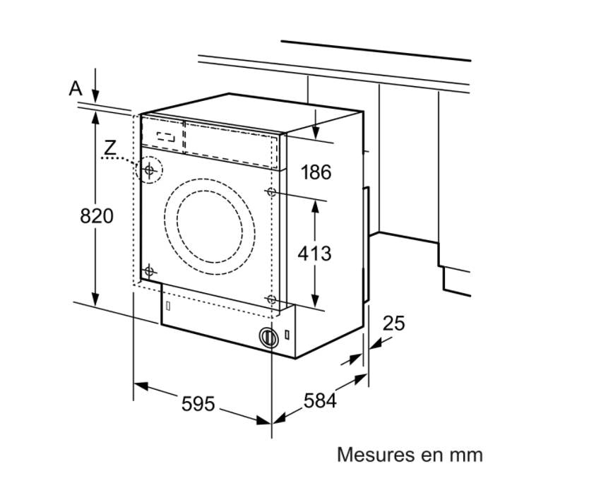 Lave Linge Séchant Encastrable Neff Machine a laver intégrée v6540x1eu