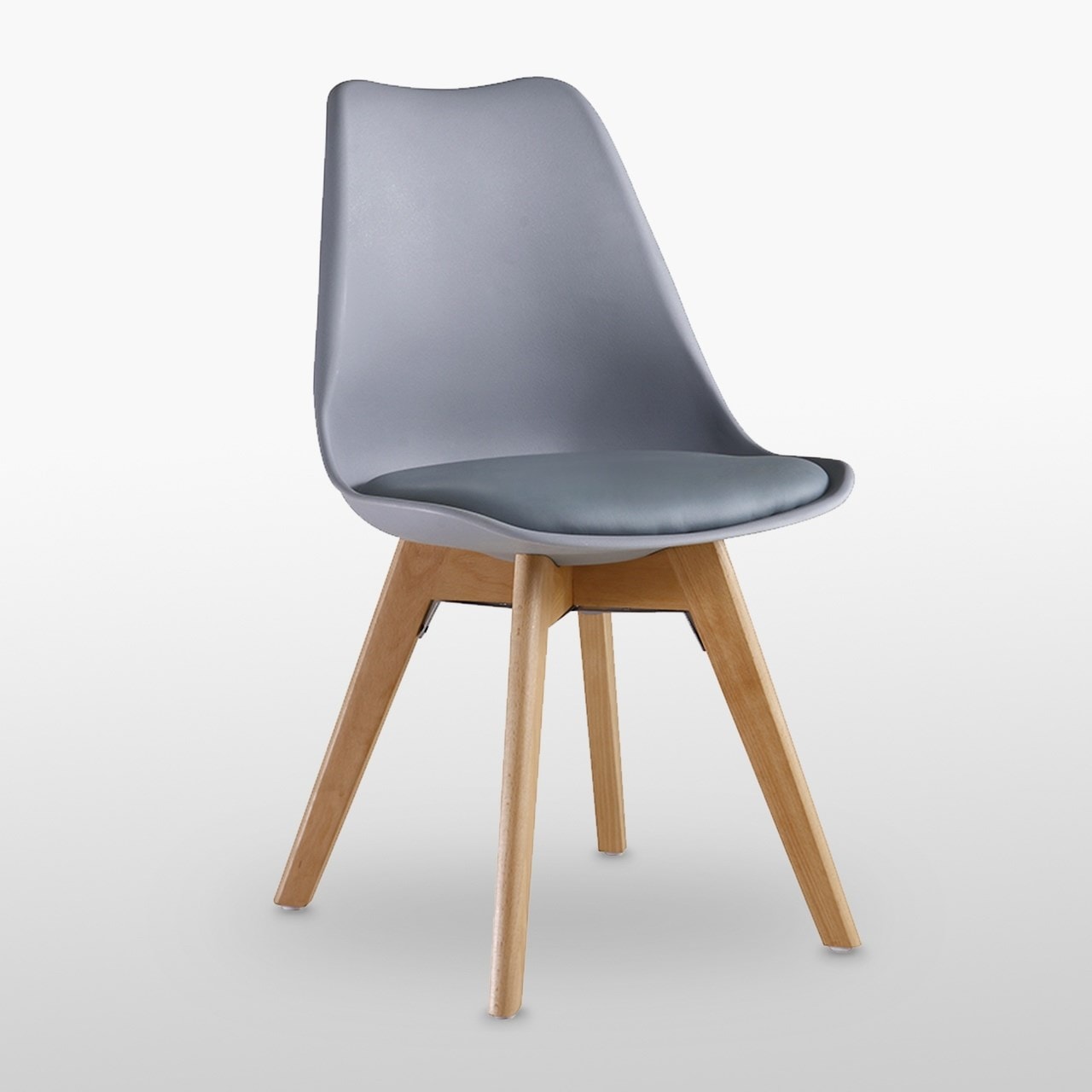 Ensemble salle à manger moderne lorenzo - table blanche + 4 chaises grises  - design scandinave LIFE INTERIORS