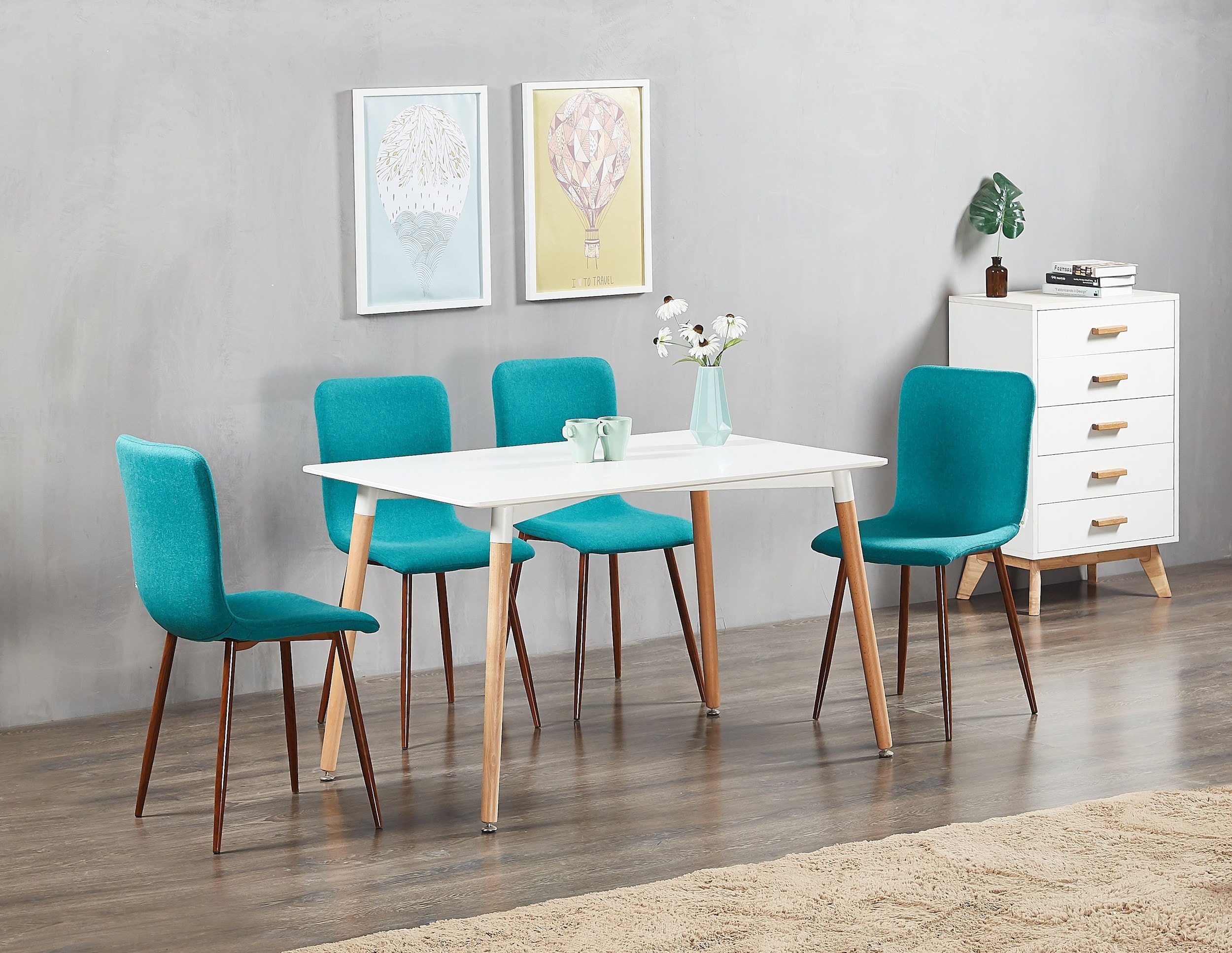 Offre set table avec tiroir et chaises de cuisine