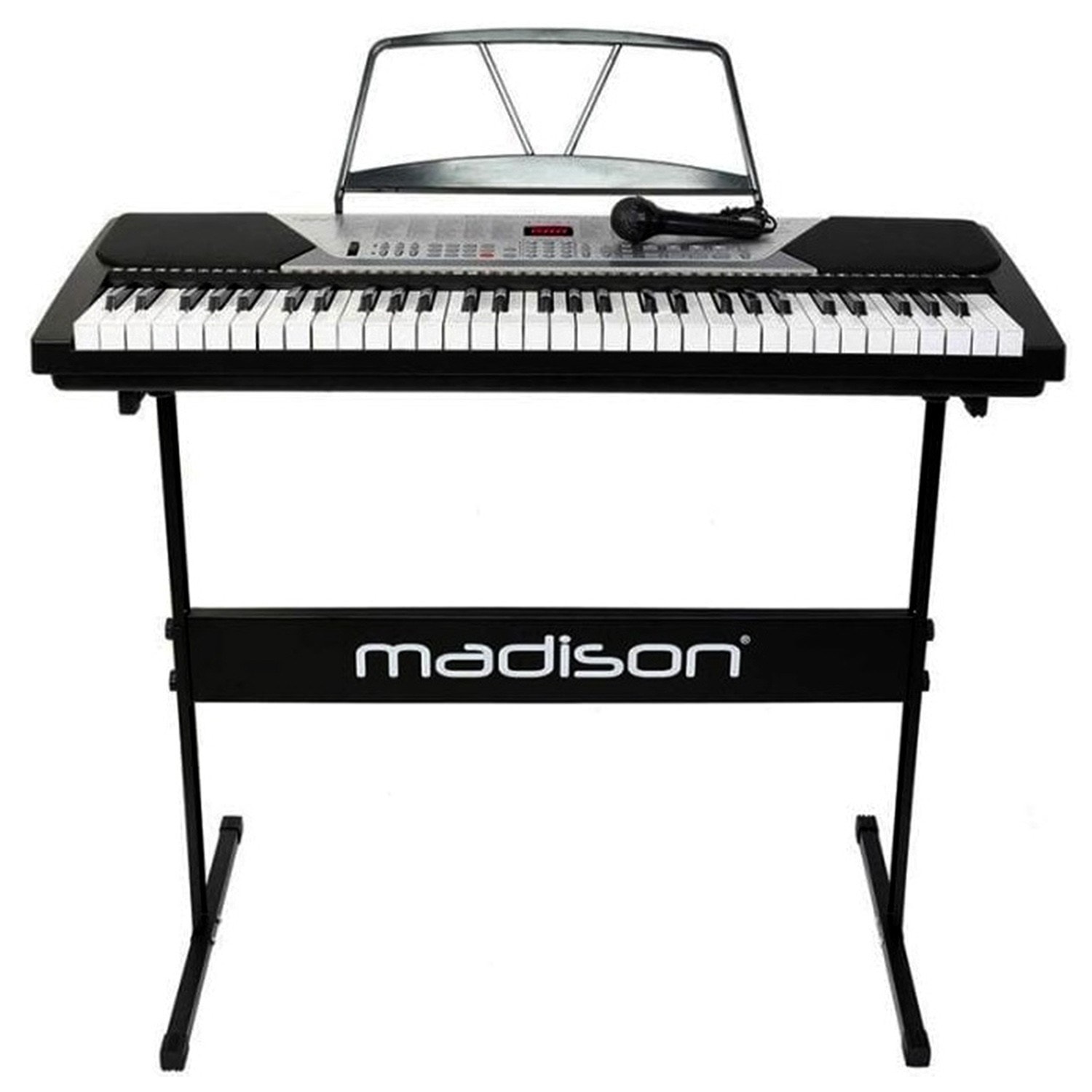 Madison Montres - Pack clavier éléctronique synthétiseur 54 touches avec  micro et support - Madison MEK54100 - 128 sonorités & rythmes - Métronome 