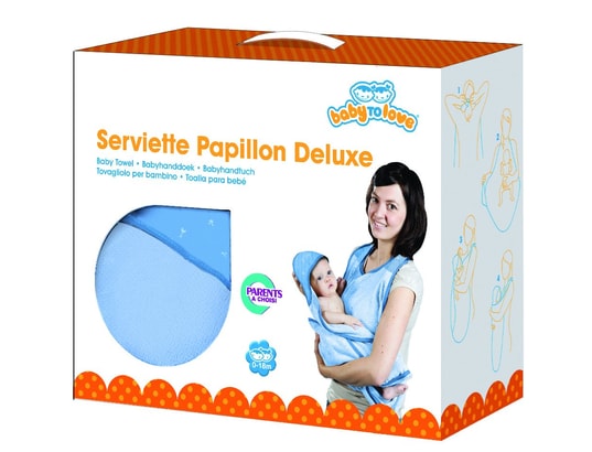 Serviette Papillon Baby To Love Serviette Papillon Deluxe Bleue Pas Cher Ubaldi Com