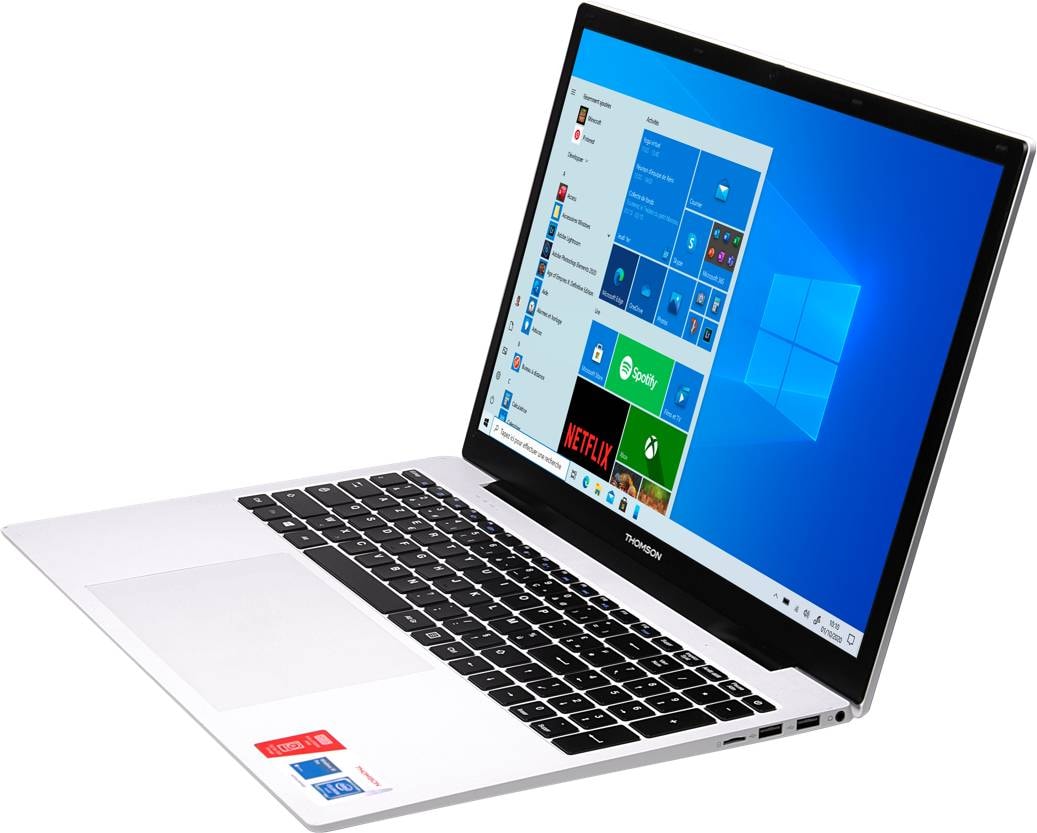 PC Portable THOMSON 17 Pouces - Intel, 16Go RAM, 512Go SSD, Windows 11 - Noir - Parfait Pour Le Quotidien