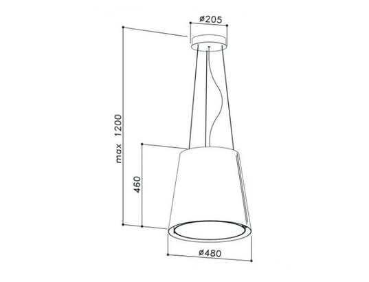 Hotte îlot LuisiAir Brava 50 cm coloris Or H90048018 - Privadis