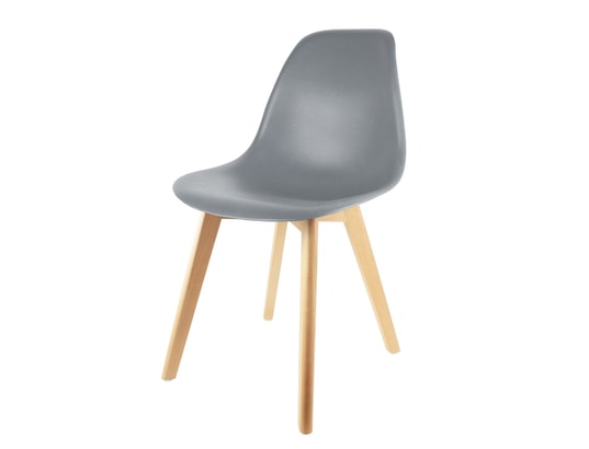 Chaise Scandinave Avec Coussin Gris Home Deco Factory