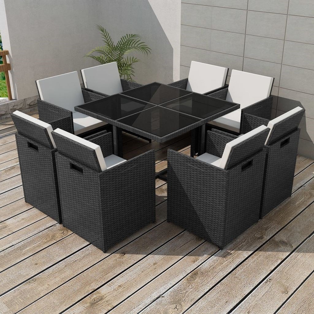 VIDAXL Boîte de rangement de jardin Noir 76x42,5x54 cm Bois massif