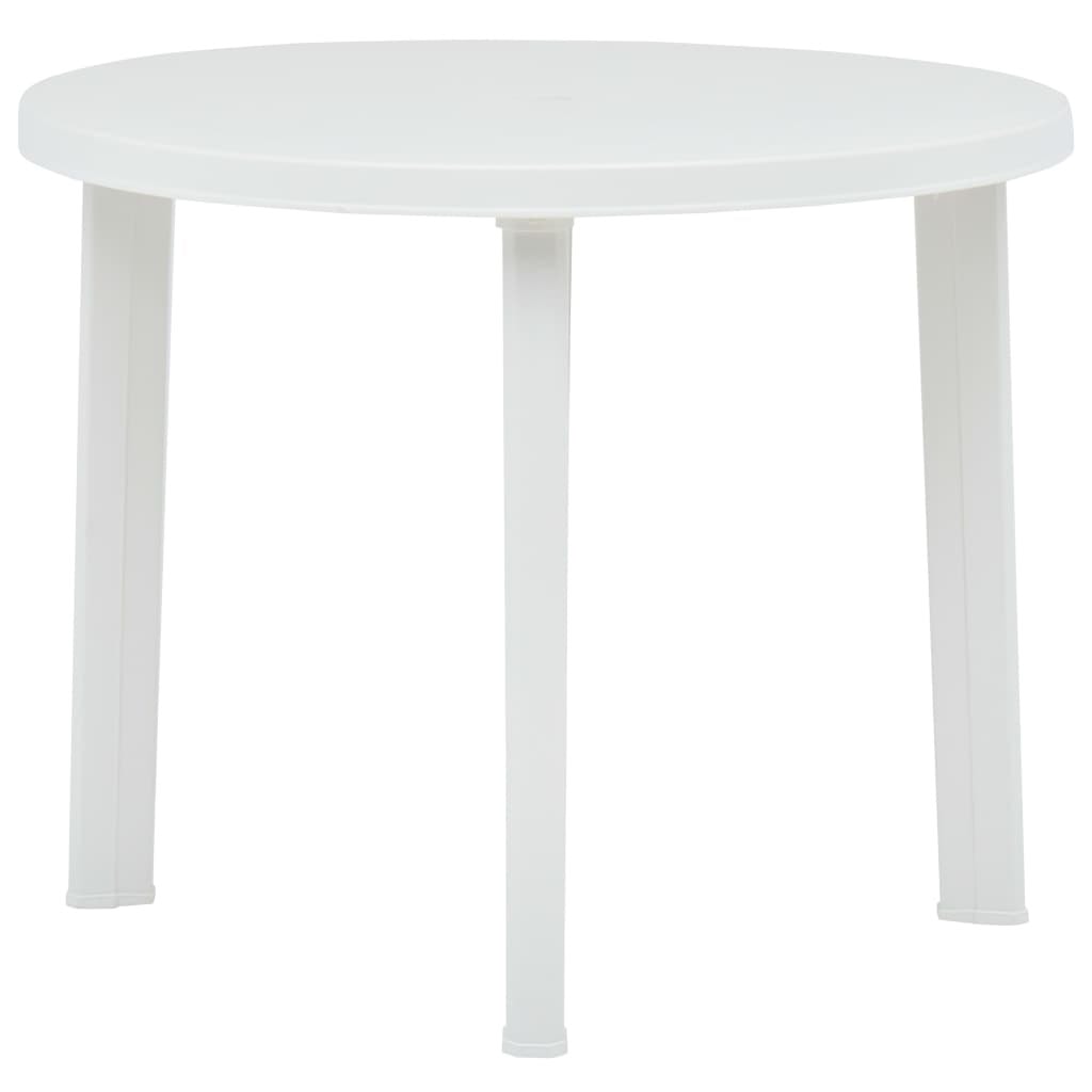 Vidaxl table de jardin blanc 89 cm plastique VIDAXL Pas Cher 