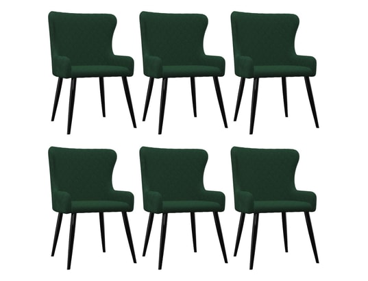 Vidaxl chaises de salle à manger 6 pcs vert velours VIDAXL