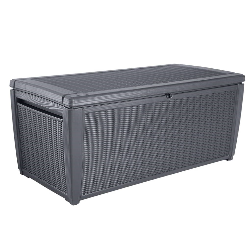 Coffre de rangement extérieur en résine - 455 litres - gris