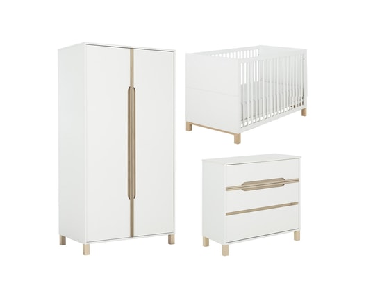 Chambre Complete Lit Evolutif 70x140 Avec 2 Pans Inclus Commode 3 Tiroirs Armoire 2 Portes Celeste Blanc Galipette Ma 41ca187cham 79jv4 Pas Cher Ubaldi Com