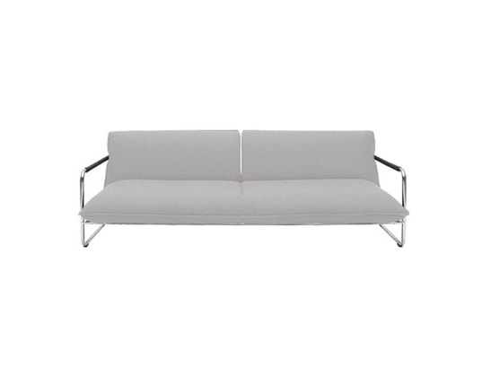 Canape Lit Convertible Design Nova 3 Places En Tissu Gris