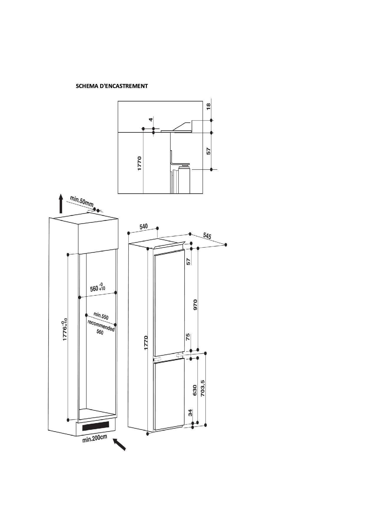 Réfrigérateur congélateur encastrable WHIRLPOOL ART 65 021 Pas Cher 