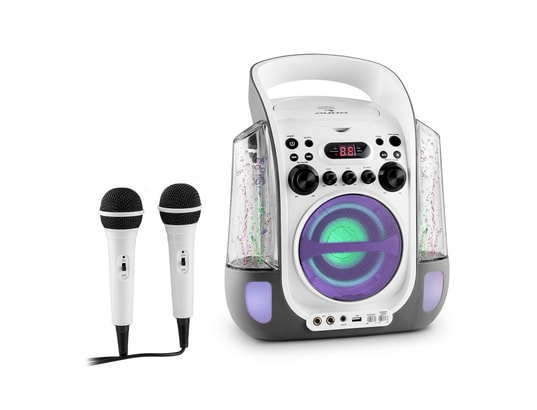 Karaboom Chaîne karaoké Bluetooth CD MP3 chargeur USB + 2 micros