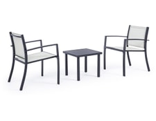     BIZZOTTO Auri 2 fauteuils + table basse anthracite   Canapé extérieur  