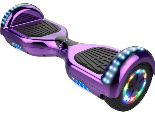 Hoverboard,gyropode pas cher pour enfant et adulte, overboard 6.5  pouces,scooter auto-équilibré + double moteur puissant avec pneus lumineux  à